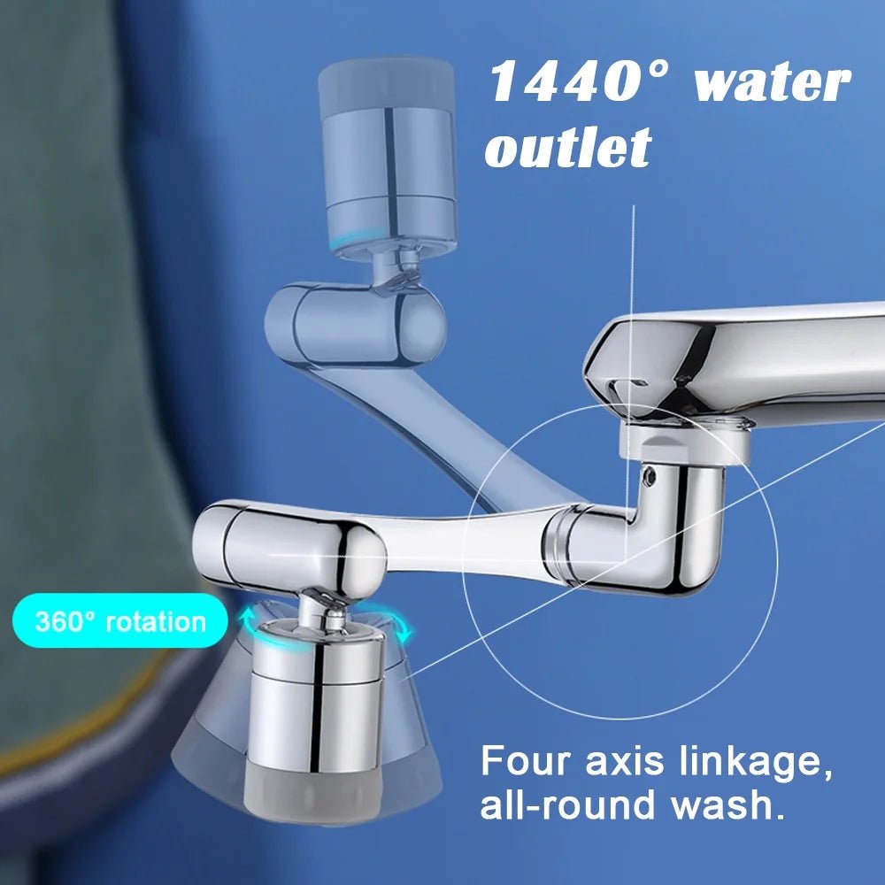 1080° Universal Rotation Faucet Extender Kitchen Robot Arm Extension Faucets Mixer Aerator Head Bubbler Water Tap Nozzle - Le cocon des bébés