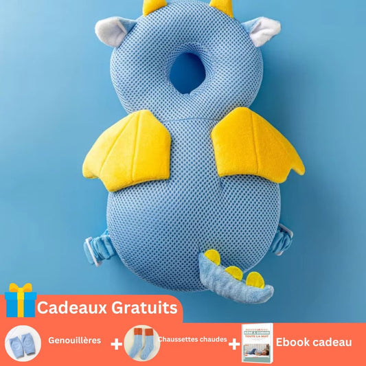 Coussin anti - chute Dragon Bleu - Le cocon des bébés
