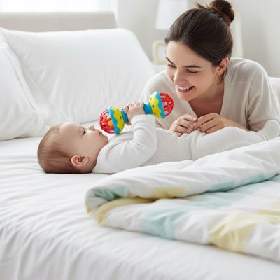 Hochet bébé | Éveil Sensoriel Coloré - Baby Cocoon