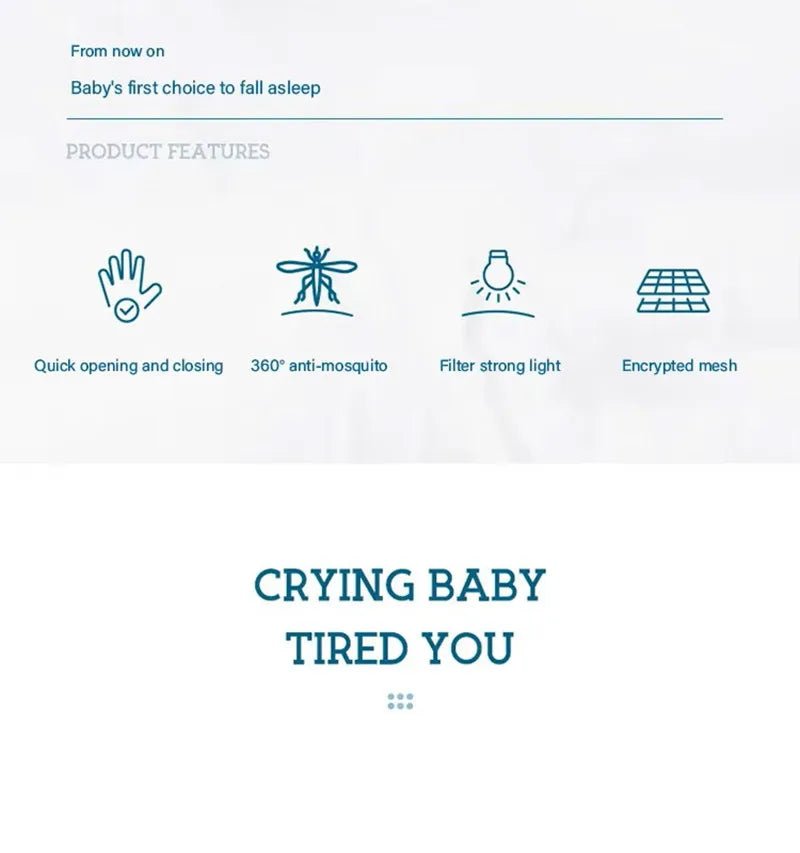 Moustiquaire pour bébé / Moustiquaire pliable pour lit portable /Moustiquaire pour lit de bébé - Le cocon des bébés