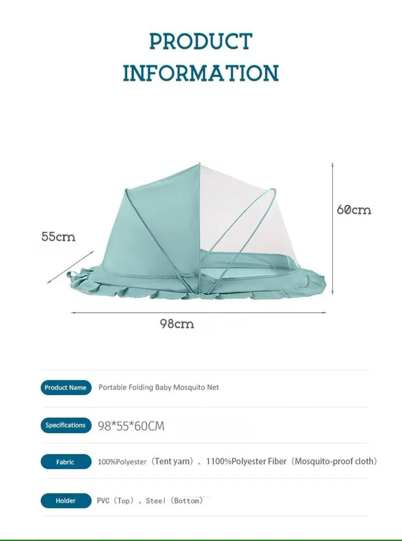 Moustiquaire pour bébé / Moustiquaire pliable pour lit portable /Moustiquaire pour lit de bébé - Le cocon des bébés