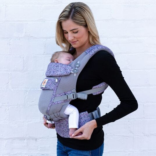 Porte Bébé - BreathBabyBag™ - Mauve Lavande - Le cocon des bébés