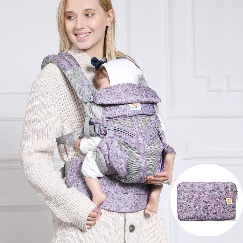 Porte Bébé - BreathBabyBag™ - Mauve Lavande - Le cocon des bébés