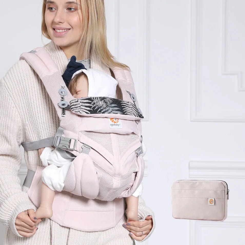 Porte Bébé - BreathBabyBag™ - Rose Maille - Le cocon des bébés