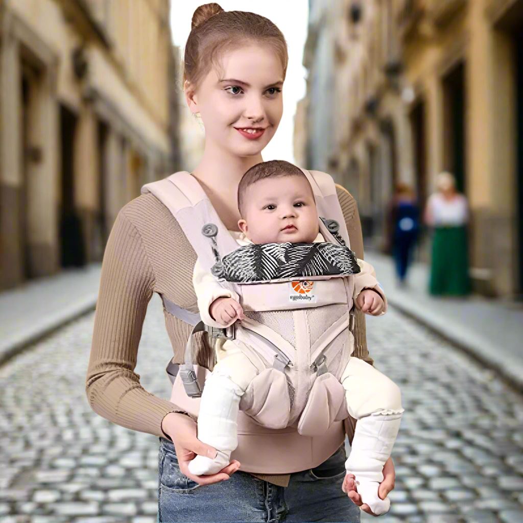 Porte Bébé - BreathBabyBag™ - Rose Maille - Le cocon des bébés