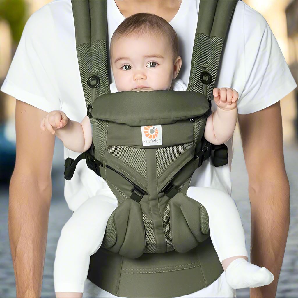 Porte Bébé - BreathBabyBag™ - Vert Olive - Le cocon des bébés