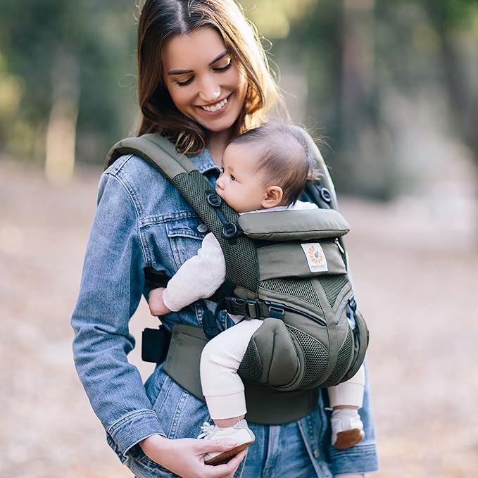 Porte Bébé - BreathBabyBag™ - Vert Olive - Le cocon des bébés