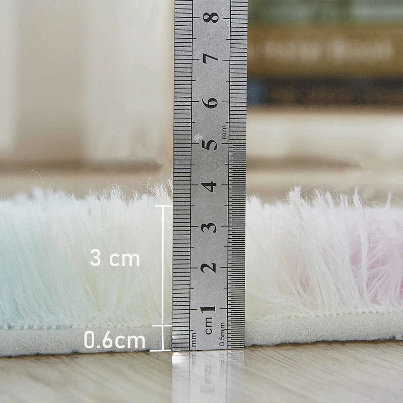 Tapis en Fourrure - HairyRugs™ - Arc - en - ciel - Le cocon des bébés