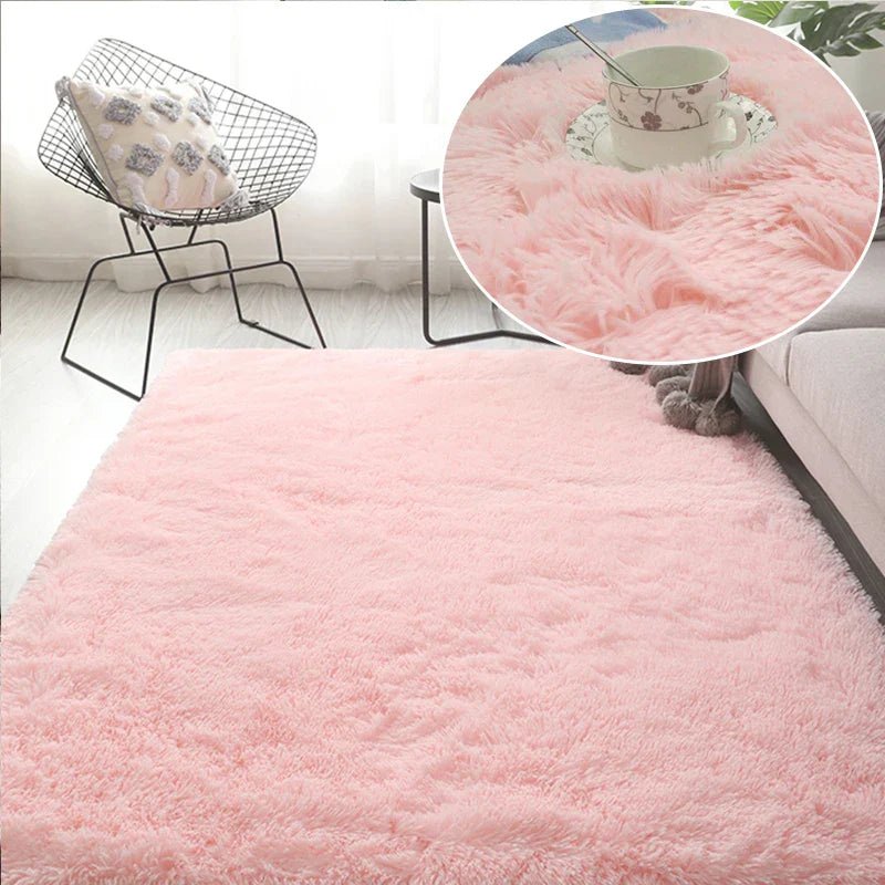 Tapis en Fourrure - HairyRugs™ - Rose - Le cocon des bébés